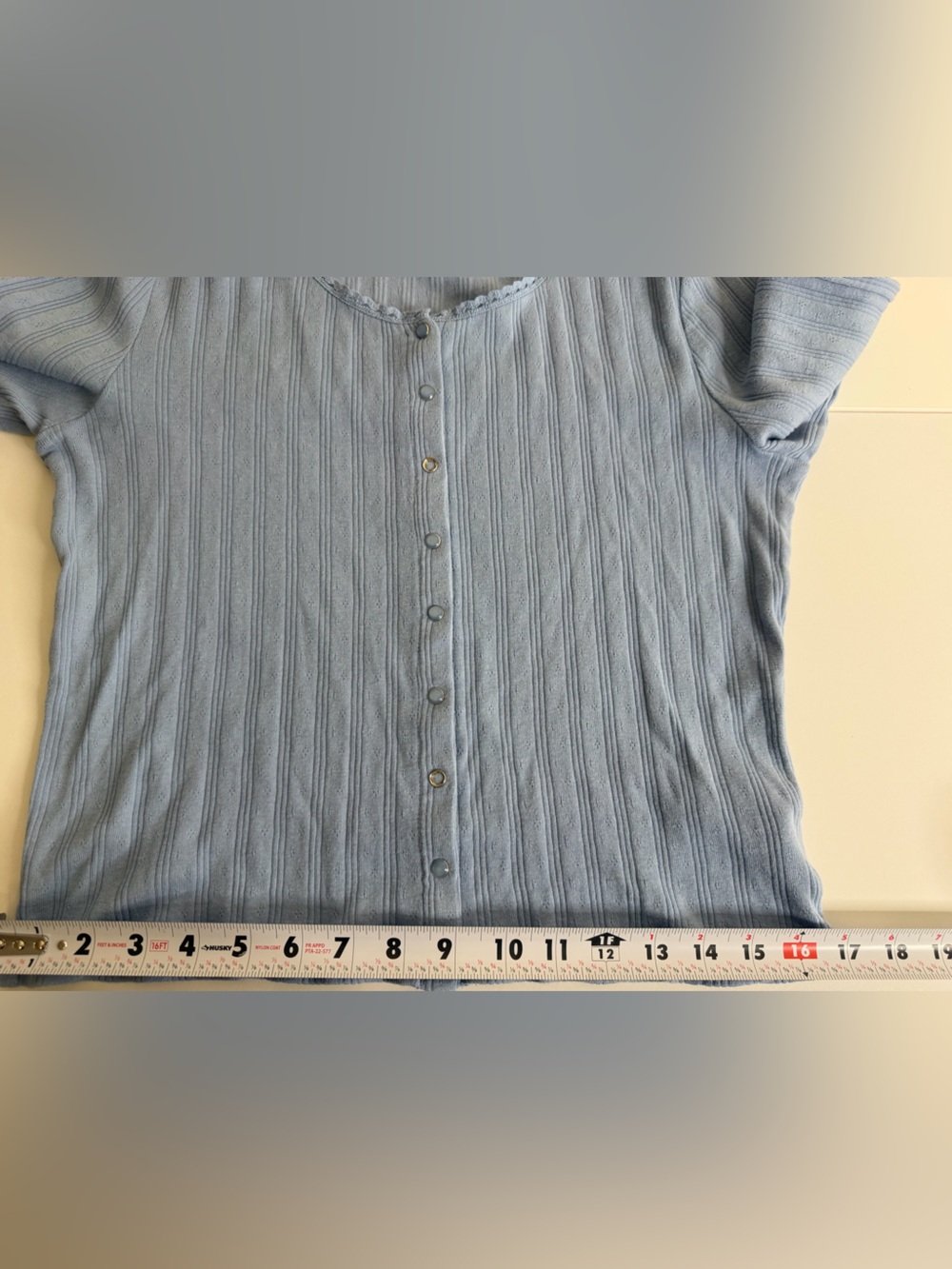 Light Blue Ribbed Button Cardigan‎ - Picture 12 of 13